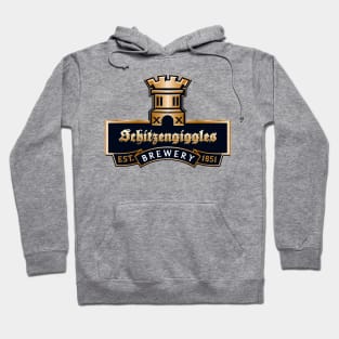 Schitzengiggles Brewery - Funny Beer Logo Hoodie